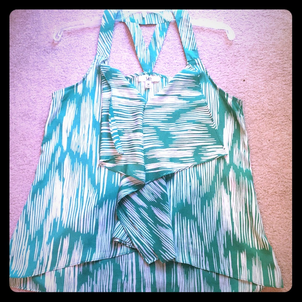 Ruffle front halter top